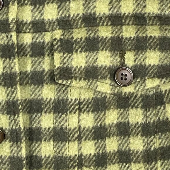 Talbots Wool Blend Green Plaid Button-Front Jacket Shacket Style Women’s Size 10 - Picture 7 of 12